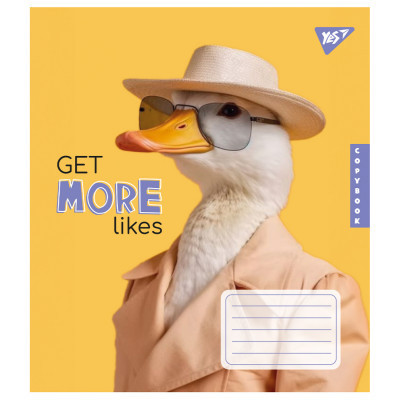 Зошит Yes Get more likes 24 аркушів клітинка (767289)