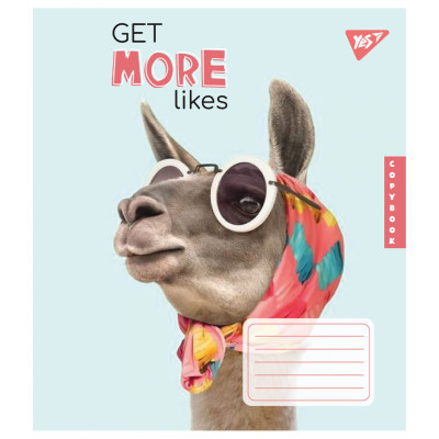 Зошит Yes Get more likes 24 аркушів клітинка (767289)