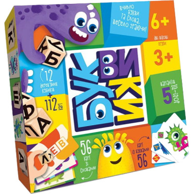 Настільна гра Danko Toys Буквики, українська (G-BU-01U)