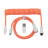 Дата кабель USB-C + USB A to USB-C 1.36m Coiled Aviator orange Keychron (CAB14_KEYCHRON)