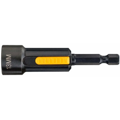 Головка магнітна DeWALT магнітна EXTREME 1/4&quot;х13 мм, шестигранна з магнітом, що рухається всередині (DT7450)