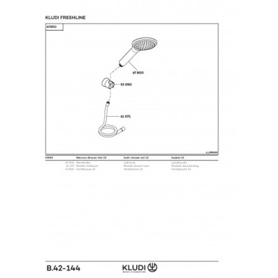 Душовий гарнітур KLUDI FRESHLINE 1S (678509100)