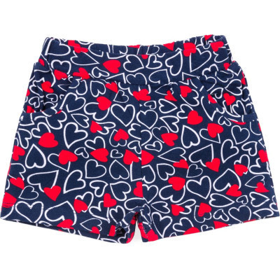 Шорти дитячі Lovetti трикотажные с сердечками (8051-92G-blue)