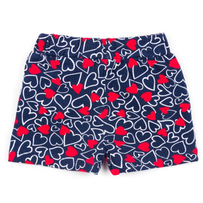 Шорти дитячі Lovetti трикотажные с сердечками (8051-92G-blue)