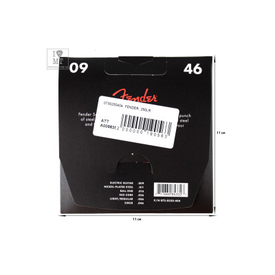Струни для гітари Fender 250LR Nickel-Plated Steel Guitar Strings (09-46) (A009835)