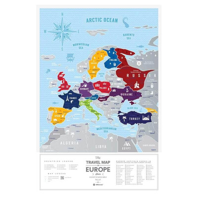 Скретч карта 1DEA.me Travel Map Silver Europe (13009)