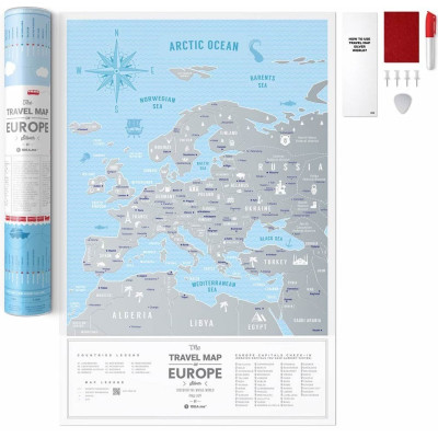 Скретч карта 1DEA.me Travel Map Silver Europe (13009)