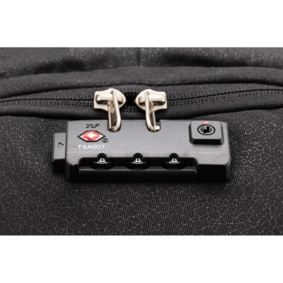 Рюкзак шкільний Optima 18.5&quot; USB Anti-Theft унісекс 0.7 кг 16-25 л Чорний (O96917-01)