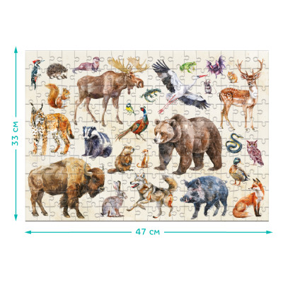 Пазл DoDo Монтессорі Лісові тварини, 200 елементів (300629)