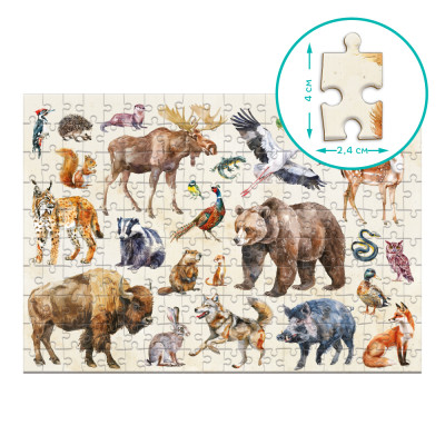 Пазл DoDo Монтессорі Лісові тварини, 200 елементів (300629)