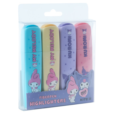 Набір маркерів Kite Highlighter Kuromi, набір з 4-х кольорів (HK24-444)