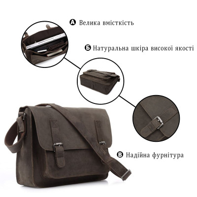 Сумка Vintage Сіра (14097)