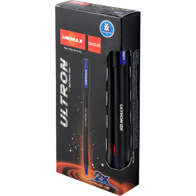 Ручка кулькова Unimax Ultron 2X 0.7 мм Чорна (UX-146-02)