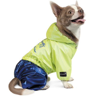 Дощовик для тварин Pet Fashion &quot;PULSE&quot; XS (синій із зеленим) (4823082422821)