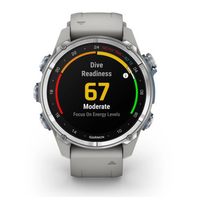 Смарт-годинник Garmin Descent Mk3, 43mm, Passvtd Steel/Fog Gry, Dive Computer, GPS дайвінг комп&#039;ютер (010-02753-04)