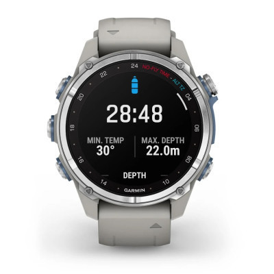 Смарт-годинник Garmin Descent Mk3, 43mm, Passvtd Steel/Fog Gry, Dive Computer, GPS дайвінг комп&#039;ютер (010-02753-04)
