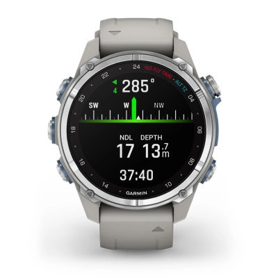 Смарт-годинник Garmin Descent Mk3, 43mm, Passvtd Steel/Fog Gry, Dive Computer, GPS дайвінг комп&#039;ютер (010-02753-04)