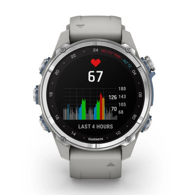 Смарт-годинник Garmin Descent Mk3, 43mm, Passvtd Steel/Fog Gry, Dive Computer, GPS дайвінг комп&#039;ютер (010-02753-04)