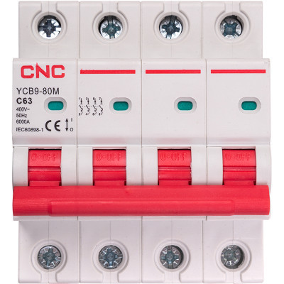 Автоматический выключатель CNC YCB9-80M 4P C63 6ka (NV821655)