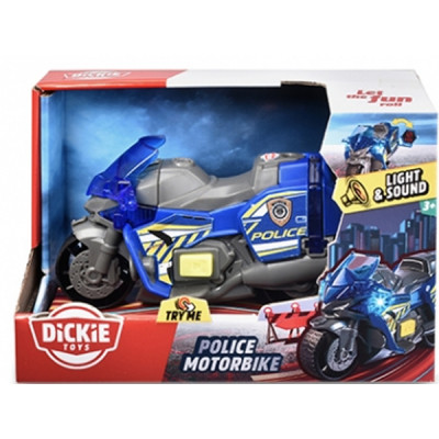 Спецтехніка Dickie Toys Поліцейський мотоцикл з висувним знаком (3302031)