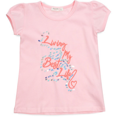 Футболка дитяча Breeze BEST LIFE (14236-134G-pink)
