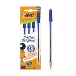 Ручка масляна Bic Cristal, синя, 4 шт (bc516332)