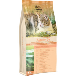 Сухий корм для кішок Carpathian Pet Food Adult 7 + з куркою і палтусом атлантичним 1.5 кг (4820111140930)
