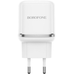 Зарядний пристрій BOROFONE BA36A High speed single port QC3.0 charger set White (BA36AW)