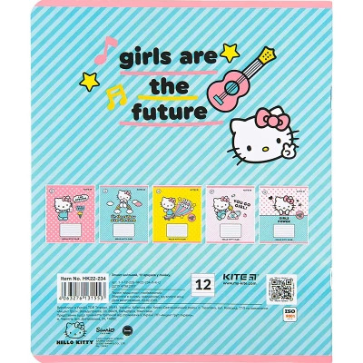 Зошит Kite Hello Kitty, 12 аркушів, лінія (HK22-234)