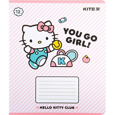 Зошит Kite Hello Kitty, 12 аркушів, лінія (HK22-234)