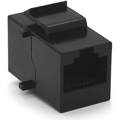 Модуль Keystone прохідний в рамку 1+1 RJ45 кат.5E UTP, Black Voltronic (30343)