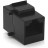 Модуль Keystone прохідний в рамку 1+1 RJ45 кат.5E UTP, Black Voltronic (30343)