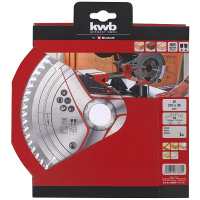Диск пильний Einhell TCT KWB, 216х30 мм, 48 зуб. (588251)