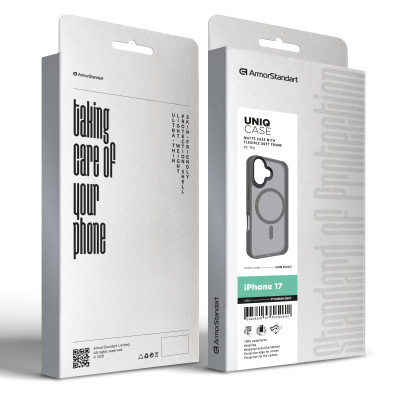 Чохол до мобільного телефона Armorstandart Uniq MagCase Apple iPhone 17 Titanium Grey (ARM86265)