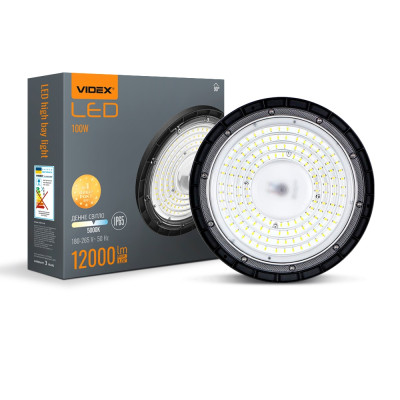 Світильник Videx 100W 5000K 12000Lm 220V чорний (VL-HBe03-1005B)