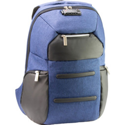 Рюкзак шкільний Optima 18.5&quot; USB Anti-Theft унісекс 0.7 кг 16-25 л Синій (O96917-02)