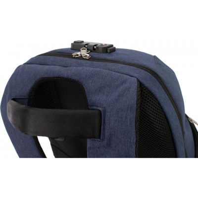 Рюкзак шкільний Optima 18.5&quot; USB Anti-Theft унісекс 0.7 кг 16-25 л Синій (O96917-02)