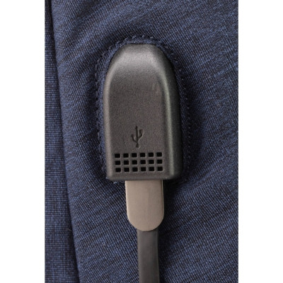 Рюкзак шкільний Optima 18.5&quot; USB Anti-Theft унісекс 0.7 кг 16-25 л Синій (O96917-02)