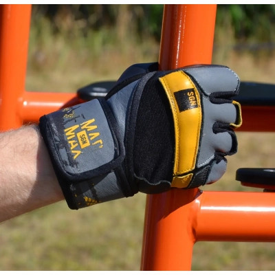 Рукавички для фітнесу MadMax MFG-880 Signature Black/Grey/Yellow XXL (MFG-880_XXL)