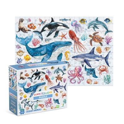 Пазл DoDo Монтессорі Океанічні тварини, 200 елементів (300630)
