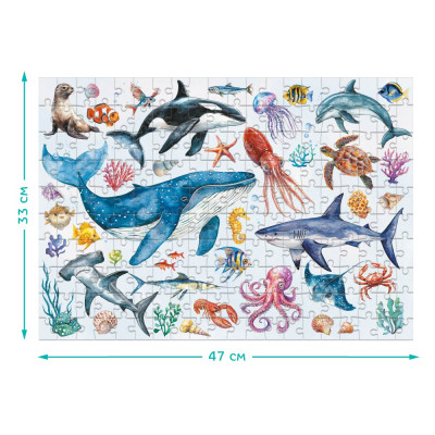 Пазл DoDo Монтессорі Океанічні тварини, 200 елементів (300630)