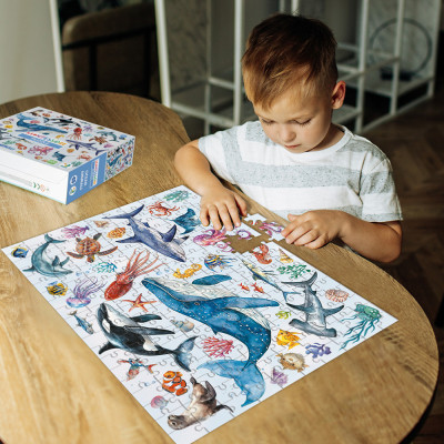 Пазл DoDo Монтессорі Океанічні тварини, 200 елементів (300630)