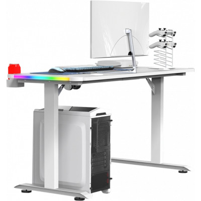 Комп&#039;ютерний стіл GT Racer T-1217 White (T-1217 (160x60-100x73) White)