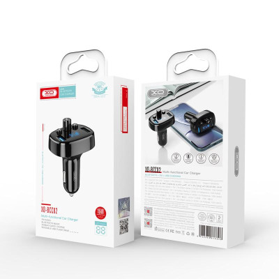 FM модулятор XO BCC-02 3.1A/2 USB Black (ВCC-02)