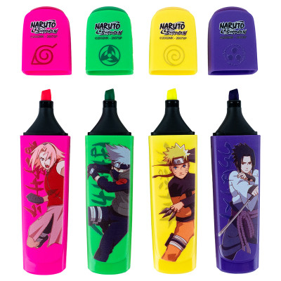 Набір маркерів Kite Highlighter Naruto, набір з 4-х кольорів (NR24-444)