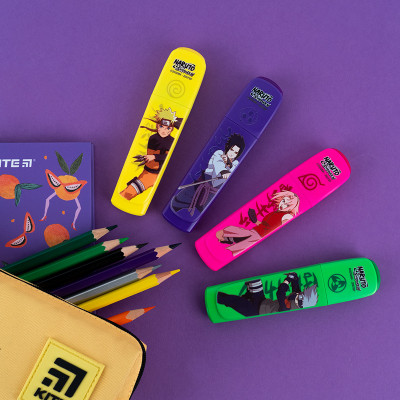 Набір маркерів Kite Highlighter Naruto, набір з 4-х кольорів (NR24-444)