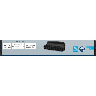 Набір головок Bosch Professional ударних торцевих Standart 9шт, 3/8&quot;, 30мм (2.608.003.036)