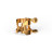 Лігатура для саксофонів D&#039;Addario H-Ligature &amp; Cap For Alto Saxophone Gold-Plated (HAS1G)