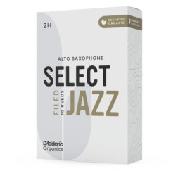 Тростина для саксофона D'Addario Organic Select Jazz - Alto Sax Filed 2H - 10 Pack (ORSF10ASX2H)