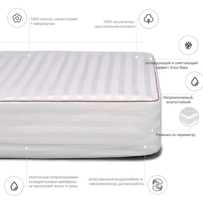 Наматрацник MirSon DeLuxe Cotton Aloe Vera 271 150 (2200000378620)